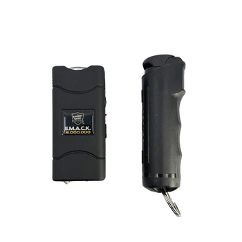 Pepper Spray and Stun Gun Self-Defense Keychain Set - Vibrant Pink