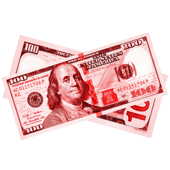 Red Prop Money Bills