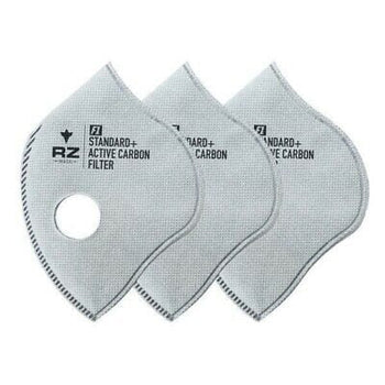 RZ Mask Multi-Purpose Replacement Active Carbon Filter F1 Gray 3 pk