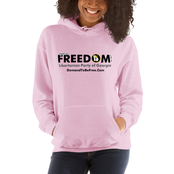 Fight for Freedom Libertarian Party of Georgia Unisex Hoodie - Proud Libertarian - Libertarian Party of Georgia