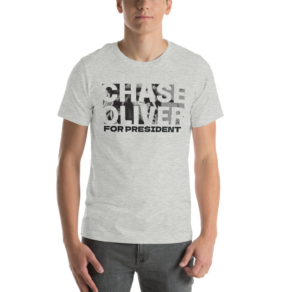 Chase Oliver for President Halftone Unisex t-shirt