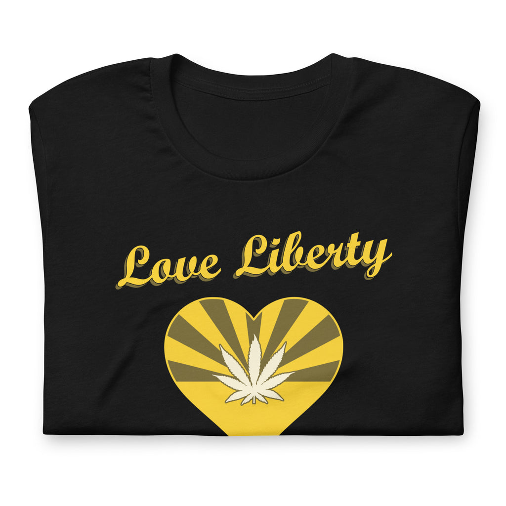 Love (Cannabis) Liberty Arizona Libertarian Party Unisex t-shirt - Proud Libertarian - Libertarian Party of Arizona