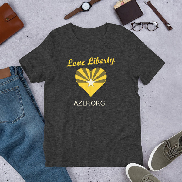 Love Liberty Arizona Libertarian Party Unisex t-shirt - Proud Libertarian - Libertarian Party of Arizona