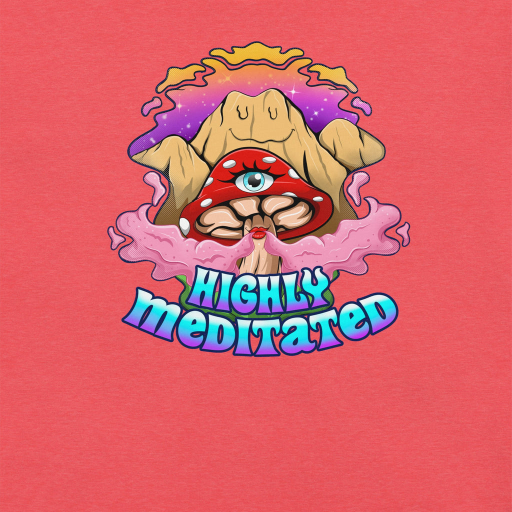Mushmore Highly Meditated Unisex t-shirt