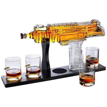 Uzi Whiskey Decanter Premium Barware Gift Elegant Drinkware Collection