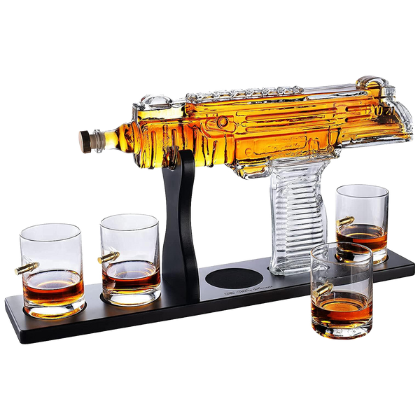 Uzi Whiskey Decanter Premium Barware Gift Elegant Drinkware Collection