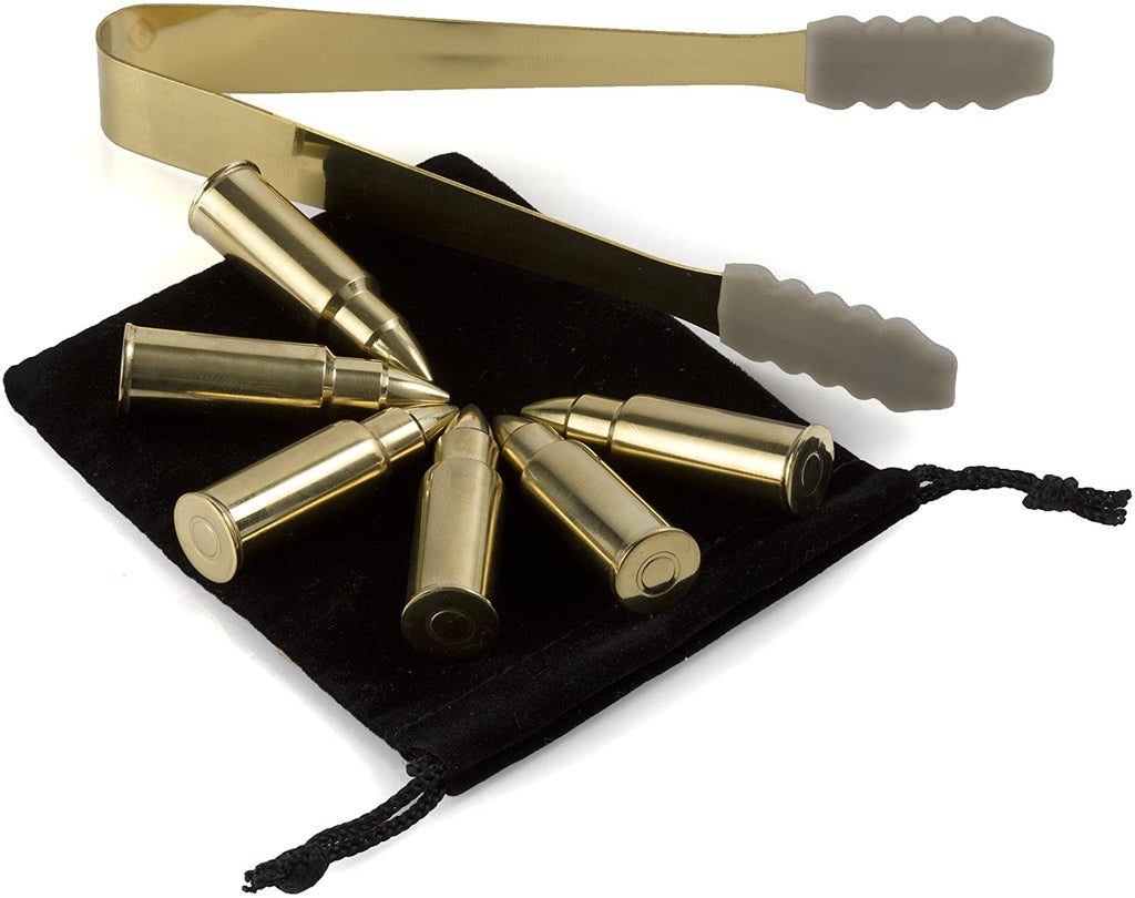 Bullet Whiskey Stones Gold Premium Barware Gift Elegant Drinkware Collection