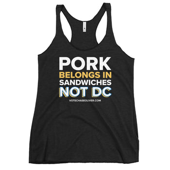 Pork Belongs in Sandwiches, not DC Women's Racerback Tank