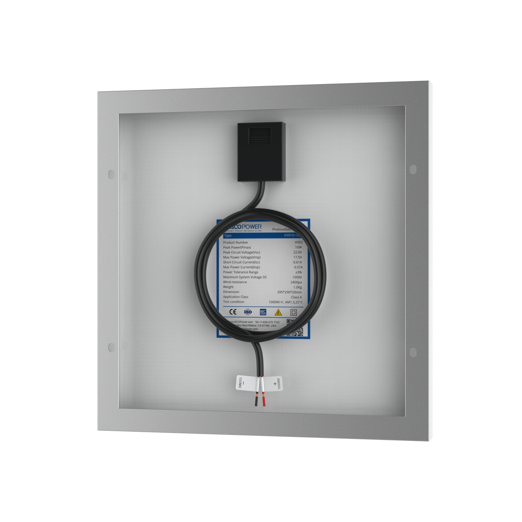 10 Watts Mono Solar Panel, 12V by ACOPOWER - Proud Libertarian - ACOPOWER