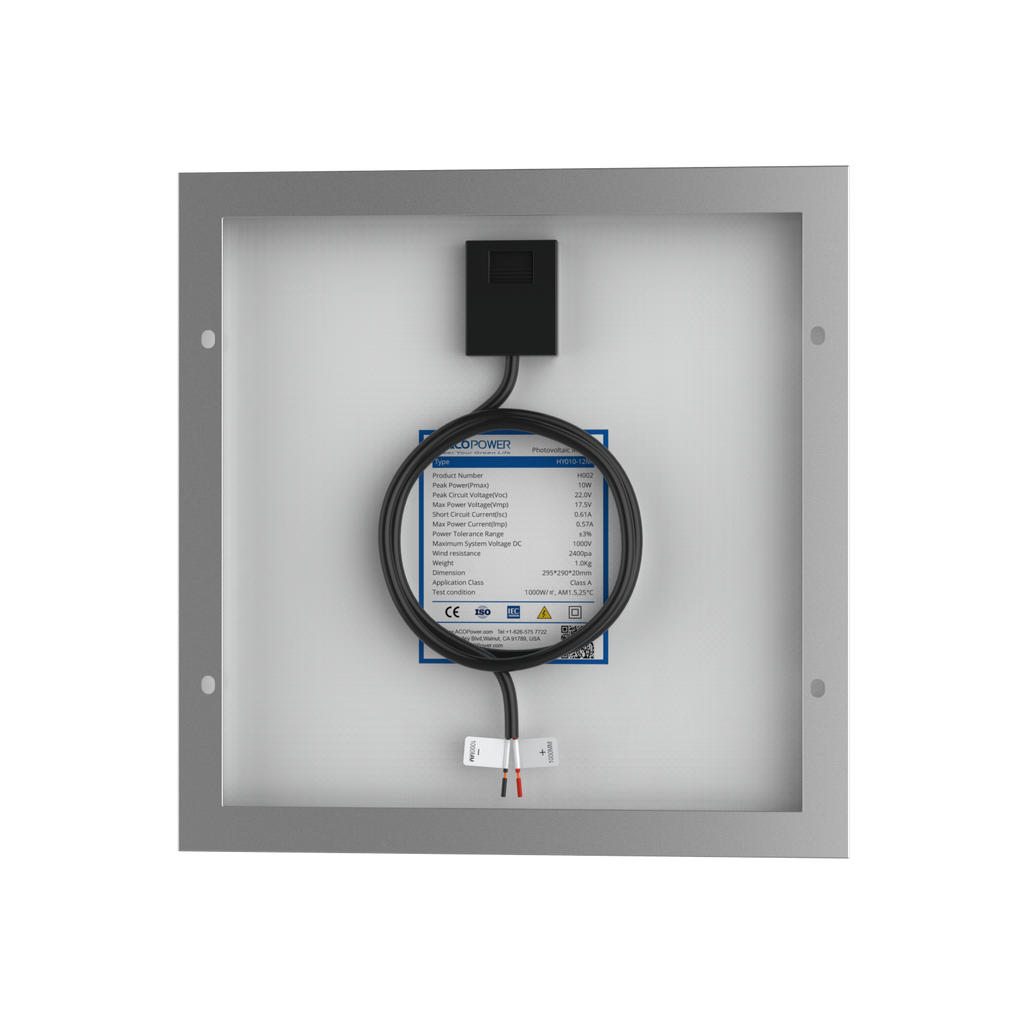 10 Watts Mono Solar Panel, 12V by ACOPOWER - Proud Libertarian - ACOPOWER