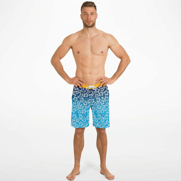 Alaska Libertarian Hawaiian Board Shorts - With Igloos and Porcupines - Proud Libertarian - Alaska Libertarian Party