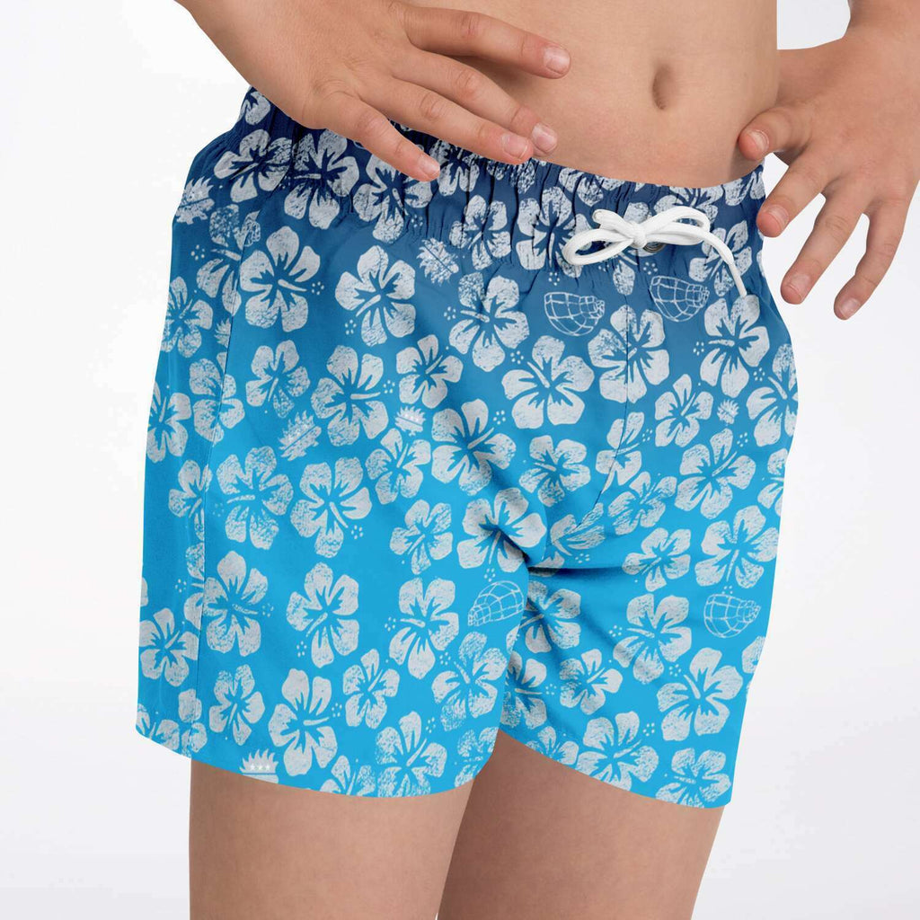 Alaska Libertarian Hawaiian Kids Swim Trunks - With Igloos and Porcupines - Proud Libertarian - Alaska Libertarian Party