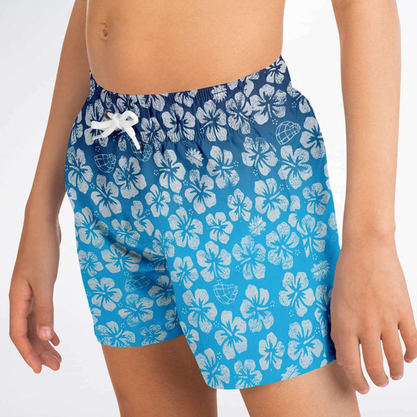 Alaska Libertarian Hawaiian Kids Swim Trunks - With Igloos and Porcupines - Proud Libertarian - Alaska Libertarian Party