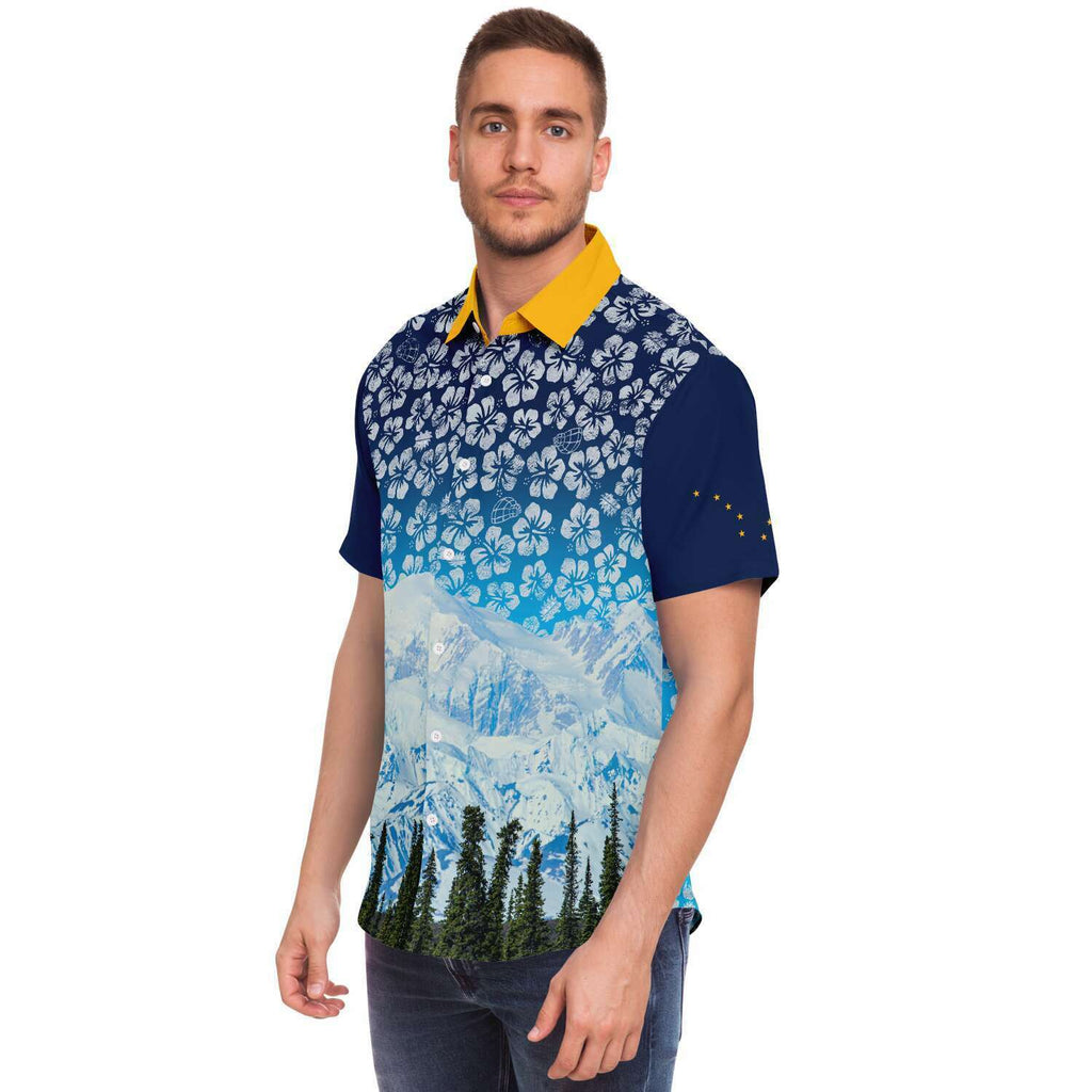 Alaska Libertarian Hawaiian Shirt - With Igloos and Porcupines - Proud Libertarian - Alaska Libertarian Party