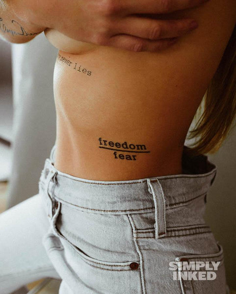 Freedom over Fear Tattoo by Simply Inked - Proud Libertarian - Simply Inked