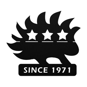 LP Porcupine (Since 1971) - Die-Cut Metal sign - Proud Libertarian - Proud Libertarian