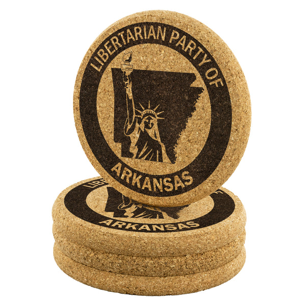 Libertarian Party of Arkansas Coaster - Proud Libertarian - Libertarian Party of Arkansas