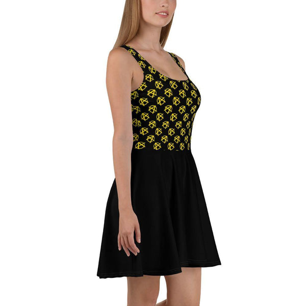 Ancap Anarchy Skater Dress (Black) - Proud Libertarian - Libertarian Frontier