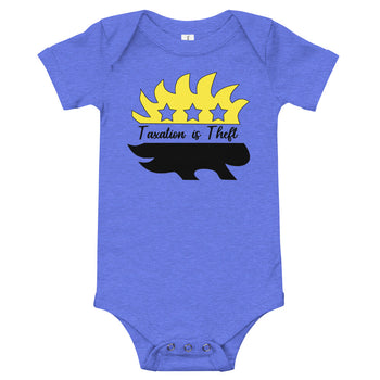 Taxation is Theft Porcupine Baby short sleeve one piece - Proud Libertarian - Rachael Revolution