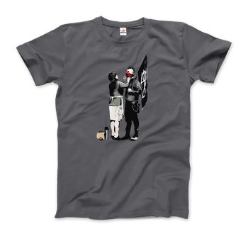 Banksy Anarchist Punk And His Mother Artwork T-Shirt by Art-O-Rama Shop - Proud Libertarian - Art-O-Rama Shop