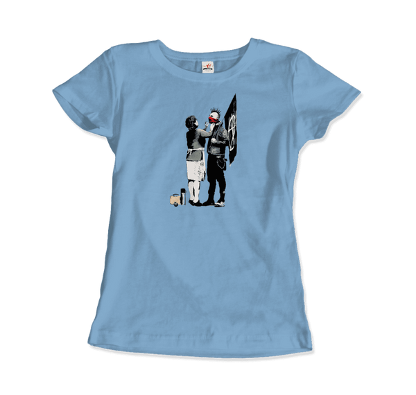 Banksy Anarchist Punk And His Mother Artwork T-Shirt by Art-O-Rama Shop - Proud Libertarian - Art-O-Rama Shop