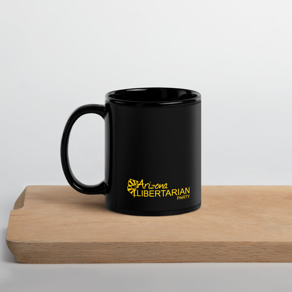 Arizona Libertarian Party Porcupine Black Glossy Mug