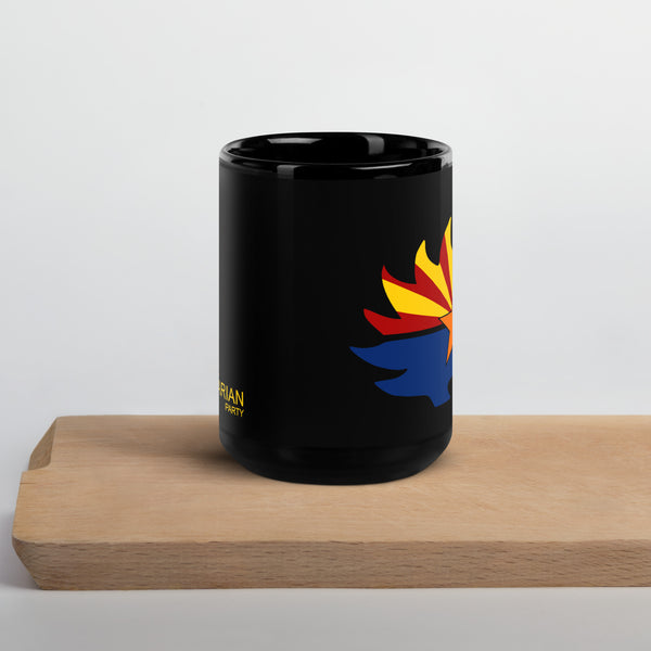 Arizona Libertarian Party Porcupine Black Glossy Mug