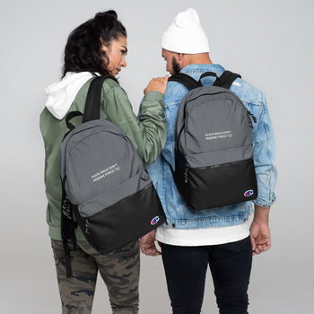 Good Ideas Don't Require Force Embroidered Champion Backpack - Proud Libertarian - The Brian Nichols Show