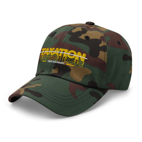 Taxation Funds the Corrupt Dad hat - Proud Libertarian - Proud Libertarian