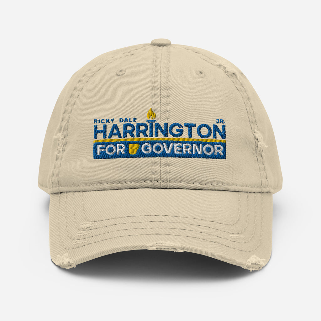 Harrington for Governor Distressed Dad Hat - Proud Libertarian - Ricky Harrington