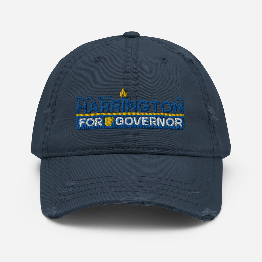 Harrington for Governor Distressed Dad Hat - Proud Libertarian - Ricky Harrington