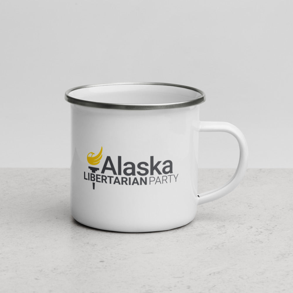 Alaska Libertarian Party Enamel Mug - Proud Libertarian - Alaska Libertarian Party