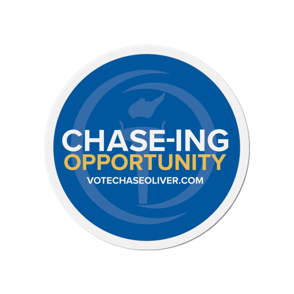 Chase-ing Opportunity - Chase Oliver for President Die-Cut Magnets