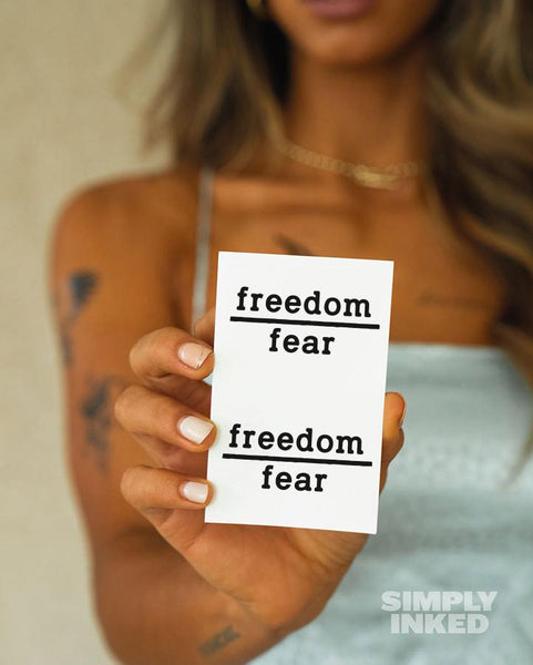 Freedom over Fear Tattoo by Simply Inked - Proud Libertarian - Simply Inked