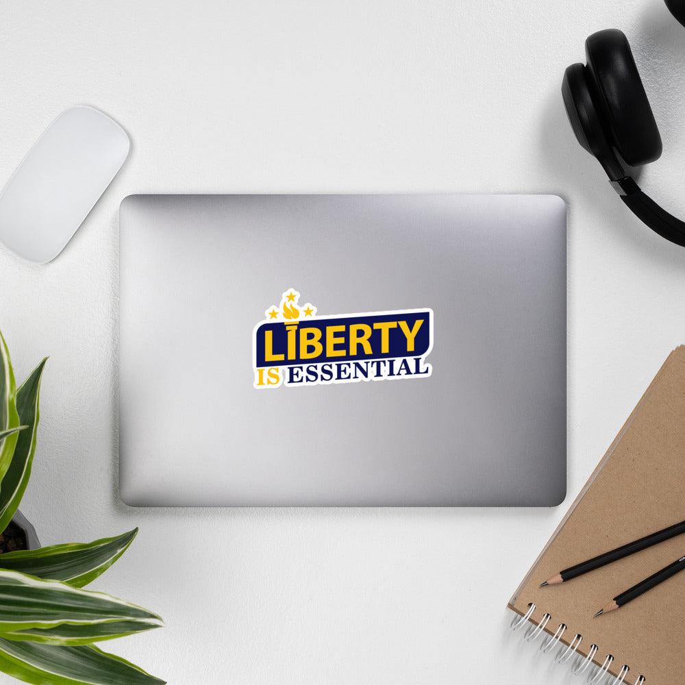 Liberty is Essential Bubble-free stickers - Proud Libertarian - Liberty is Essential