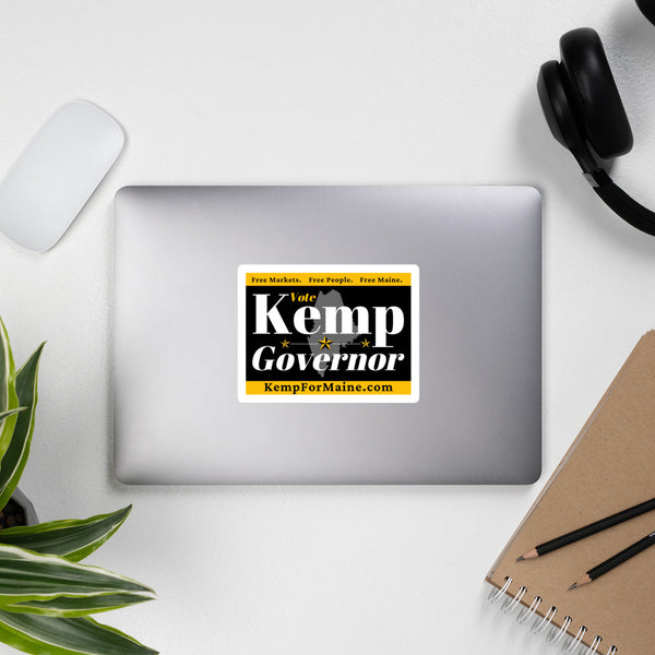 Kemp for Maine Bubble-free stickers - Proud Libertarian - Kemp for Maine