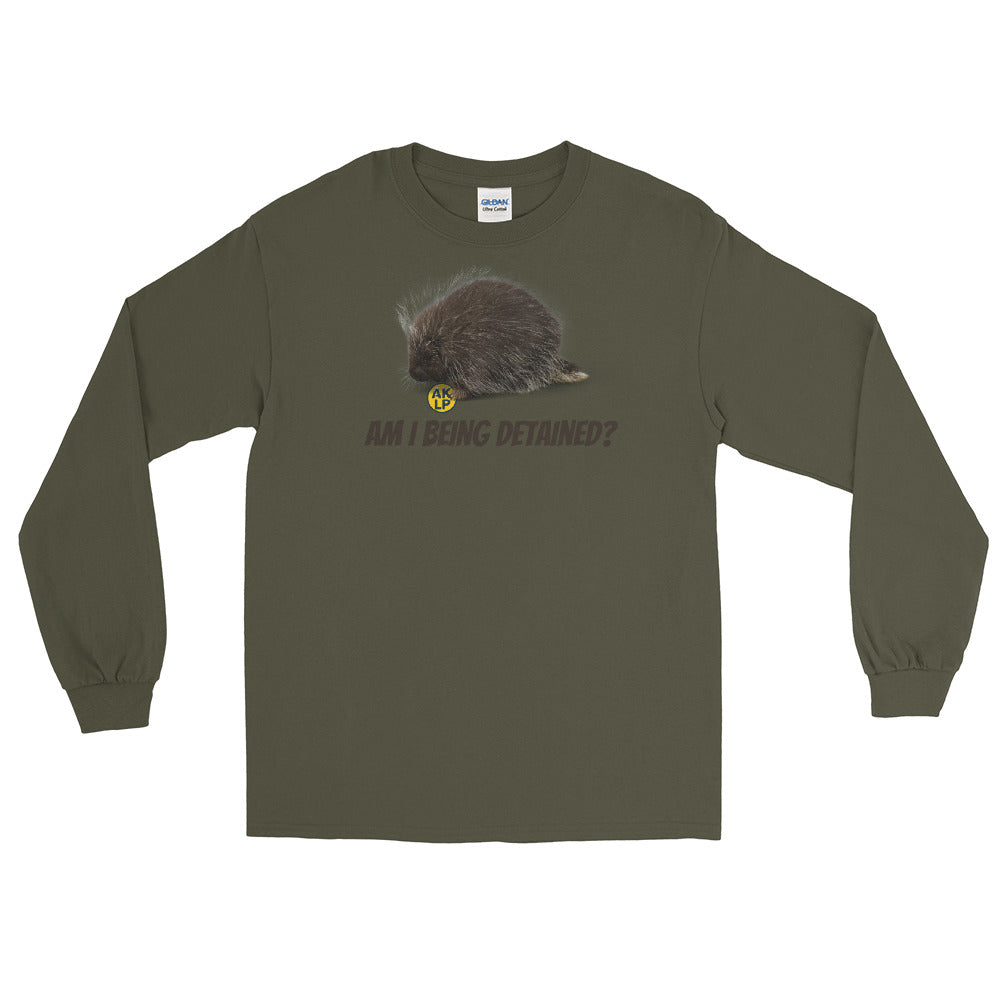 Am I Being Detained? Alaska LP Men’s Long Sleeve Shirt - Proud Libertarian - Alaska Libertarian Party