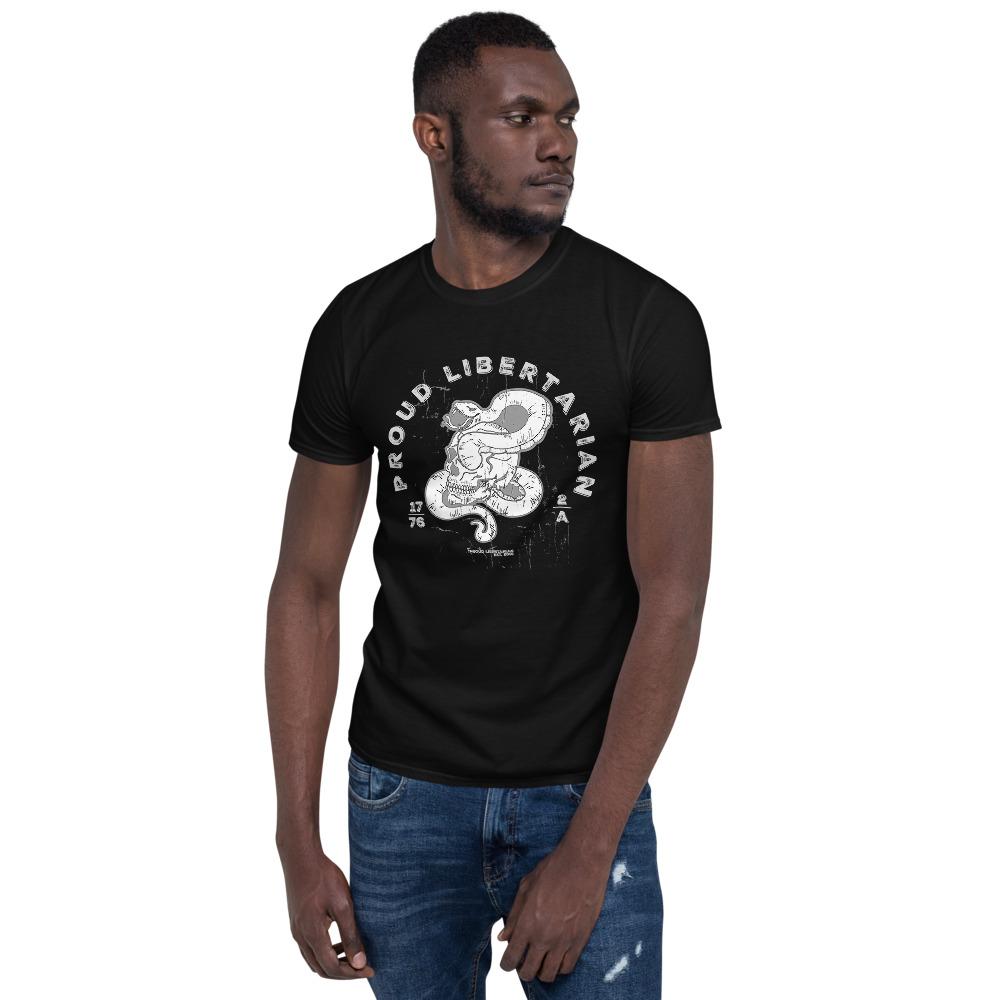 Proud Libertarian Snake Skull Shirt Short-Sleeve Unisex T-Shirt - Proud Libertarian - Proud Libertarian