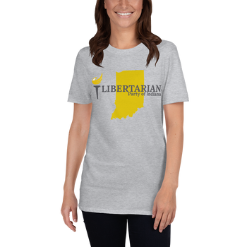 Libertarian Party of Indiana Short-Sleeve Unisex T-Shirt - Proud Libertarian - Libertarian Party of Indiana