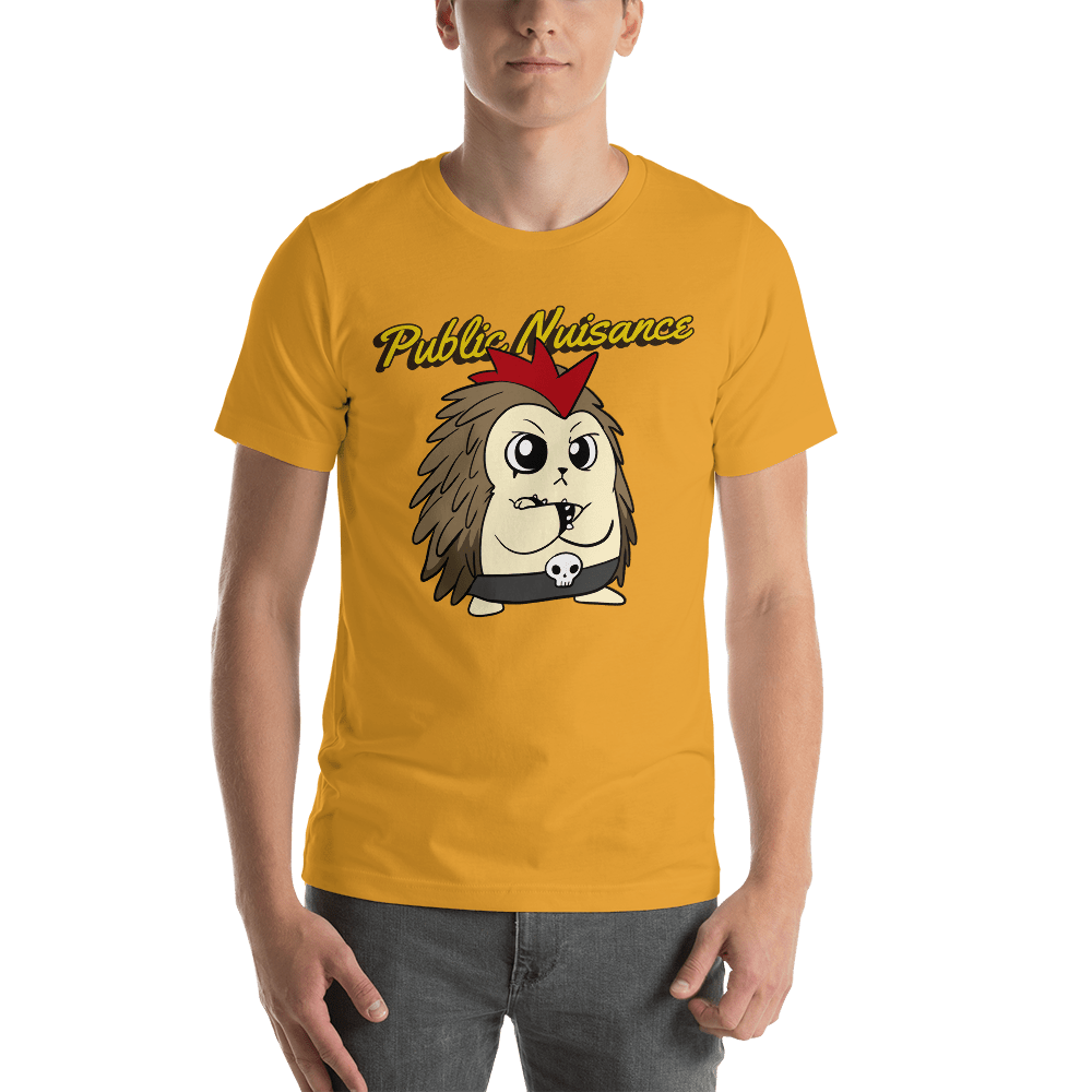 Public Nuisance Angry Libertarian Cartoon Porcupine T-Shirt - Proud Libertarian - Cartoons of Liberty