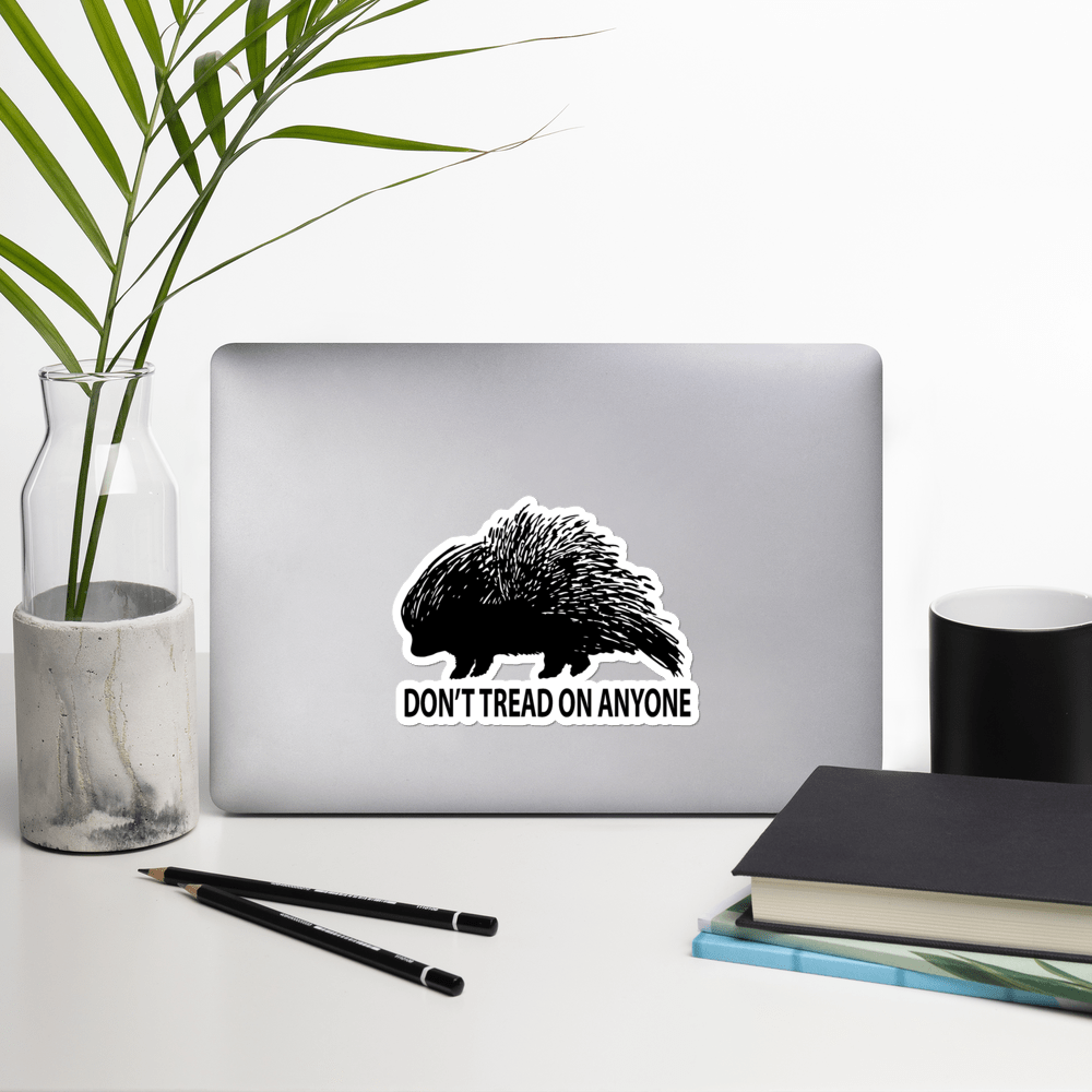 Don't Tread on Anyone Porcupine Bubble-free stickers - Proud Libertarian - Proud Libertarian