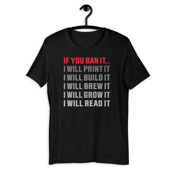 If You Ban It.... Short-Sleeve Slim-Fit T-Shirt - Proud Libertarian - Expressman