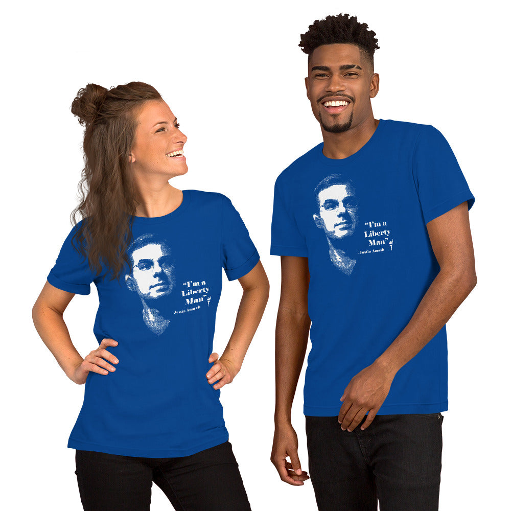 I'm a Liberty Man - Justin Amash Short-Sleeve Unisex T-Shirt - Proud Libertarian - Pirate Smile