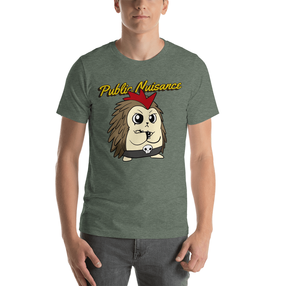 Public Nuisance Angry Libertarian Cartoon Porcupine T-Shirt - Proud Libertarian - Cartoons of Liberty