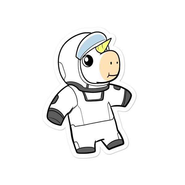 Space Unicorn Cartoon - Bubble-free stickers - Proud Libertarian - Cartoons of Liberty