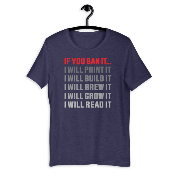 If You Ban It.... Short-Sleeve Slim-Fit T-Shirt - Proud Libertarian - Expressman