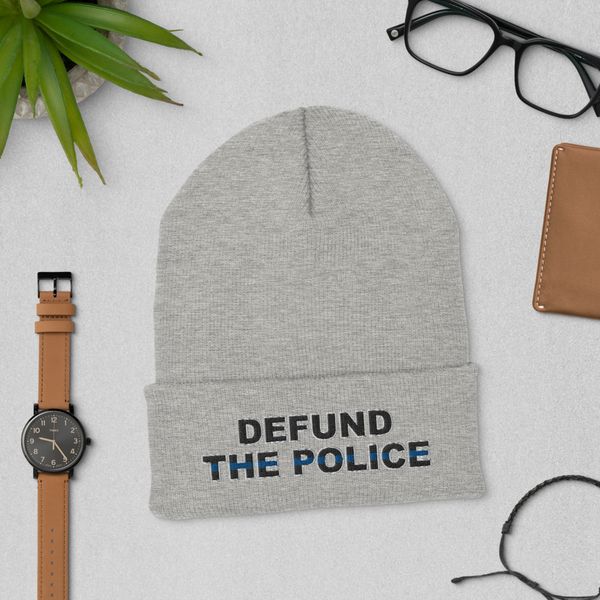 Defund The Police - Cuffed Beanie - Proud Libertarian - Proud Libertarian