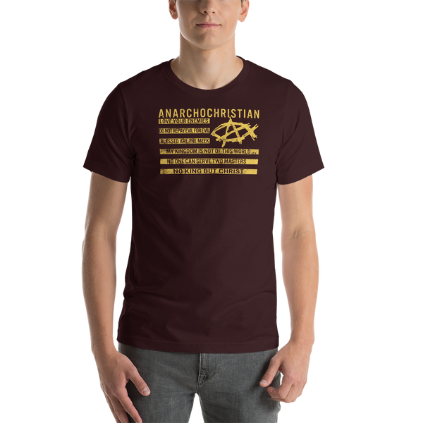 AnarchoChristian - No King But Christ Christian Flag Premium T-Shirt - Proud Libertarian - AnarchoChristian