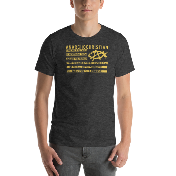 AnarchoChristian - No King But Christ Christian Flag Premium T-Shirt - Proud Libertarian - AnarchoChristian