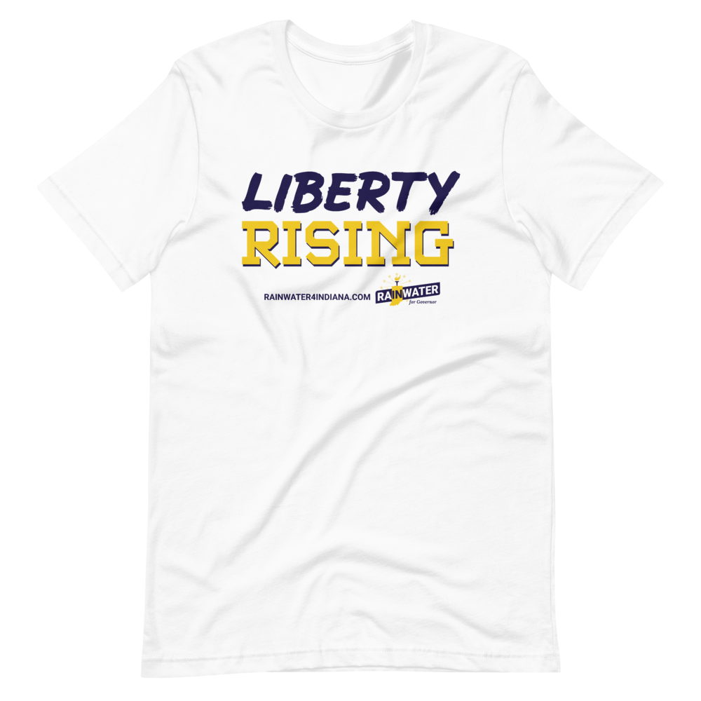 Liberty Rising - Rainwater for Indiana T-Shirt - Proud Libertarian - Donald Rainwater